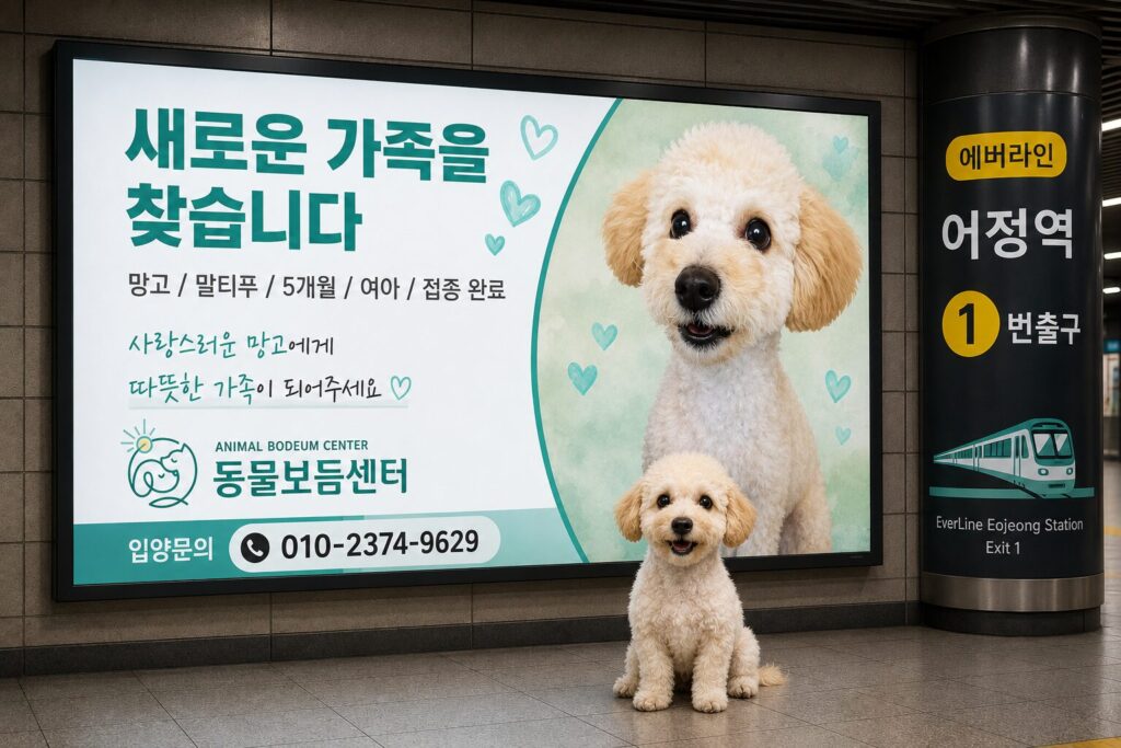 5개월 말티푸 망고의 새로운 가족을 기다립니다 🐾